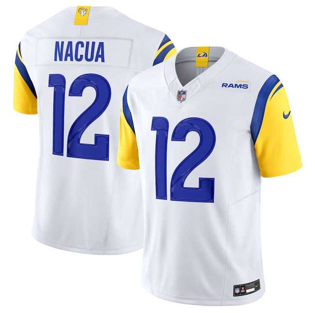 Womens Los Angeles Rams #12 Puka Nacua White 2024 F.U.S.E. Vapor Untouchable Stitched Jersey Dzhi